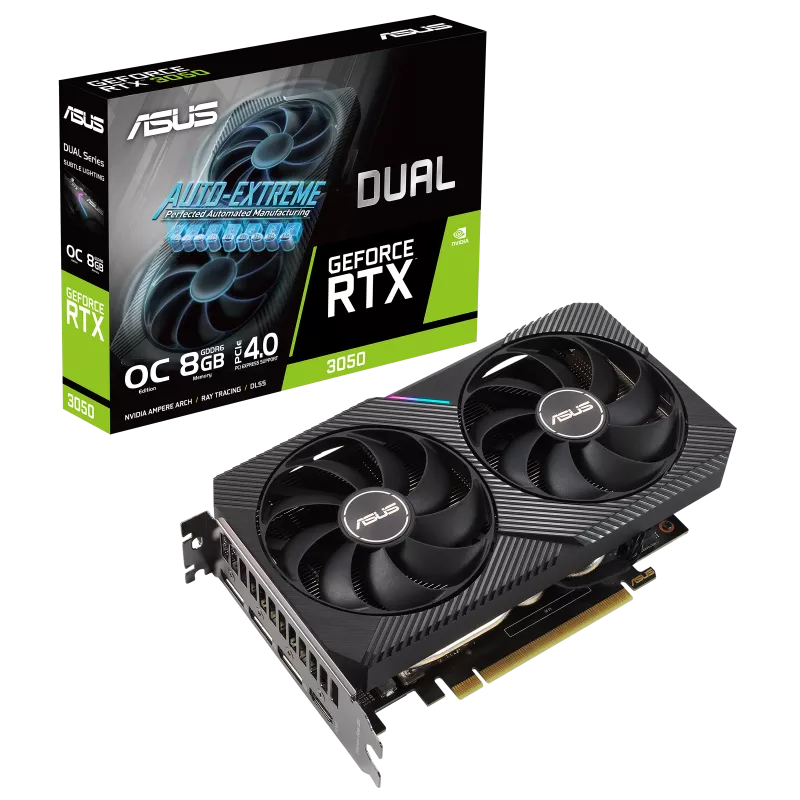 ASUS Dual GeForce RTX™ 3050 OC Edition 8GB GDDR6