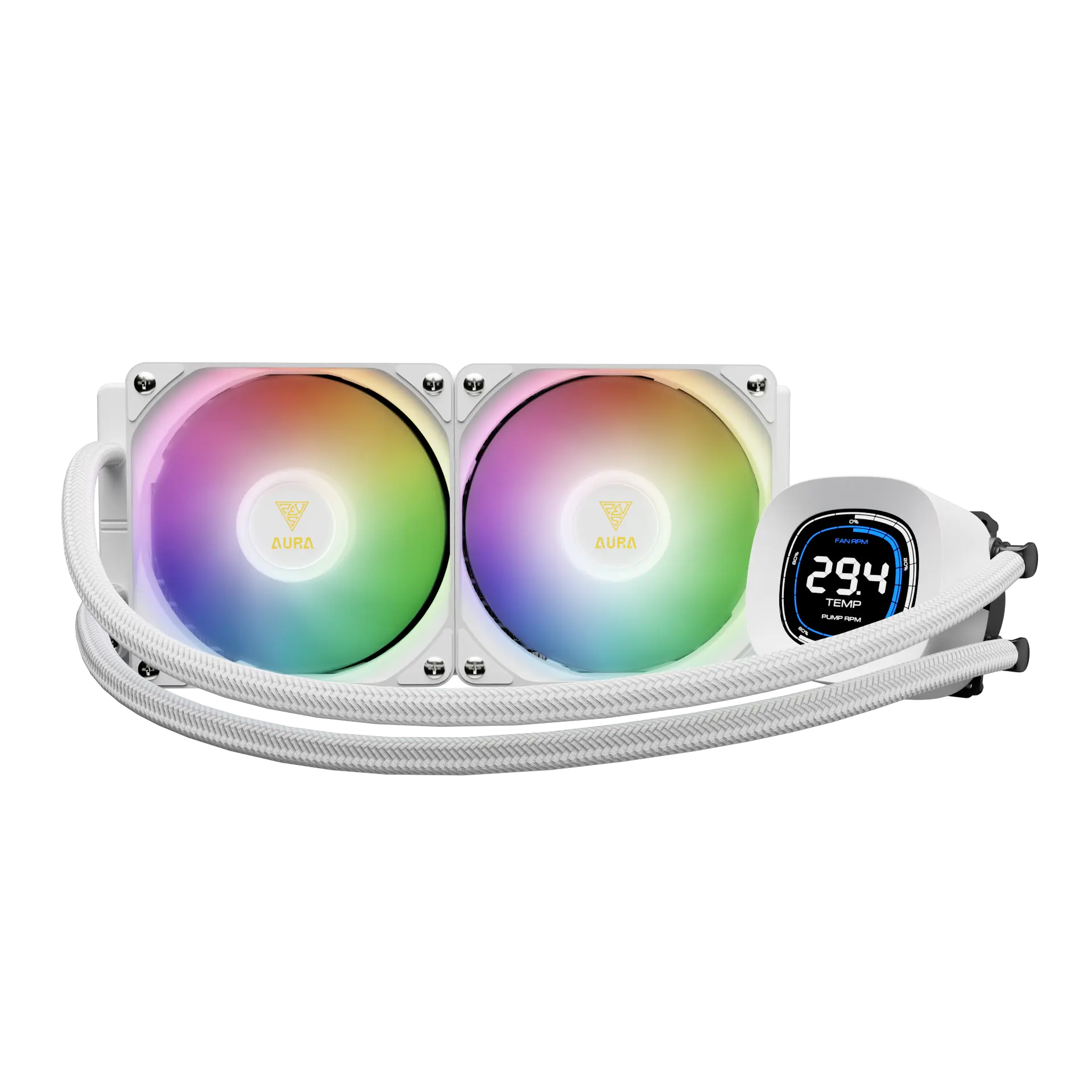 GAMDIAS AURA GL240 Digital White ARGB Liquid CPU Cooler